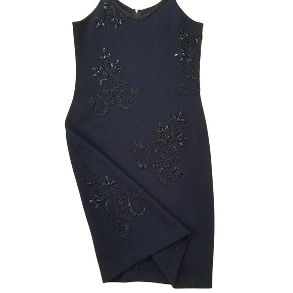 Black Beaded Knit Dress by Outlander for Evening or Stage - Picture 13 of 14